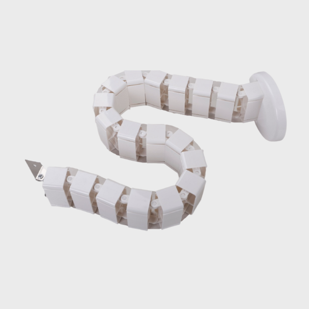 Durable Plastic Cable Management Spine in White