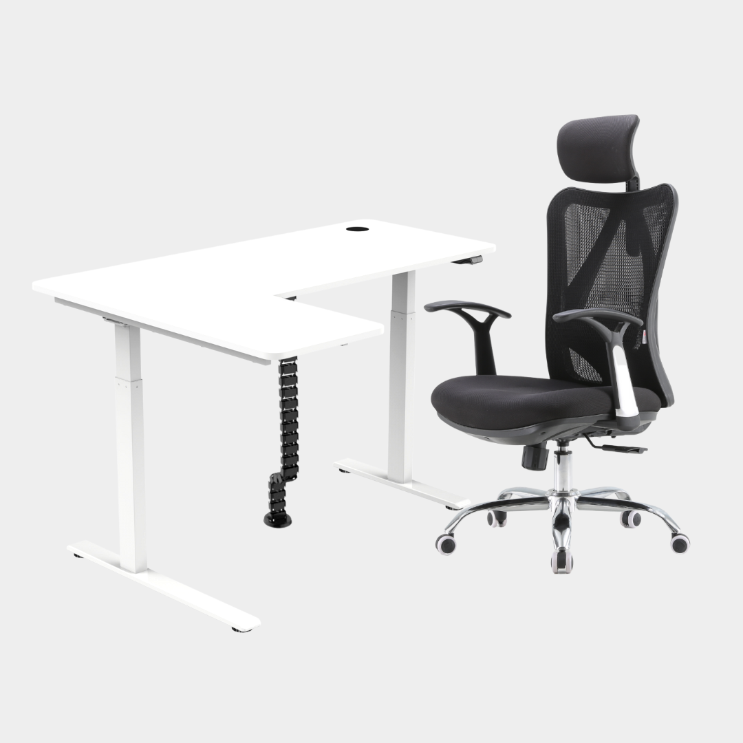 Carolina L-Shaped Height Adjustable Desk