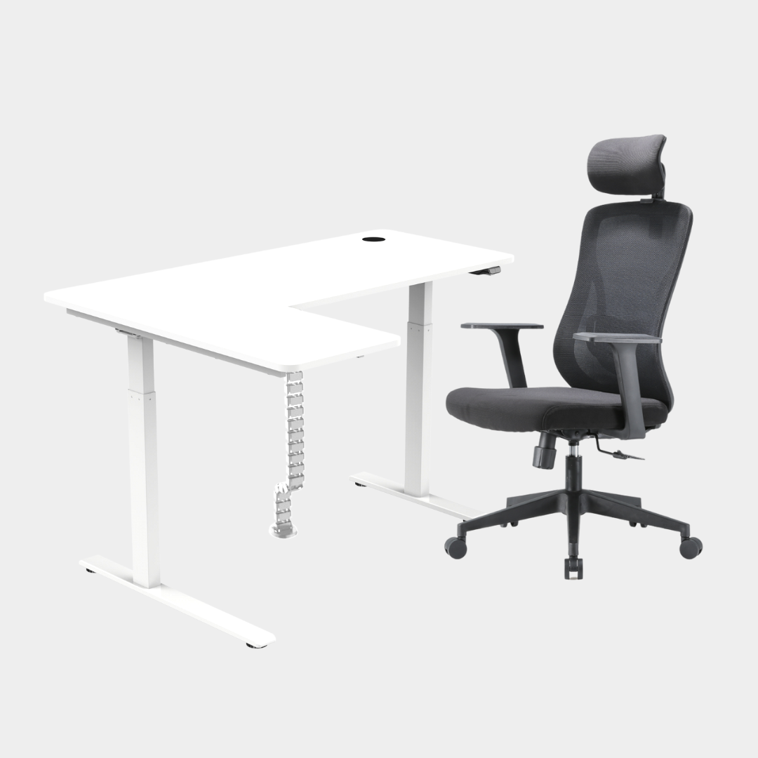 Carolina L-Shaped Height Adjustable Desk