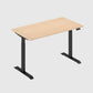 Ergonomic Height Adjustable Table Lightbrown Tabletop with Grey Leg