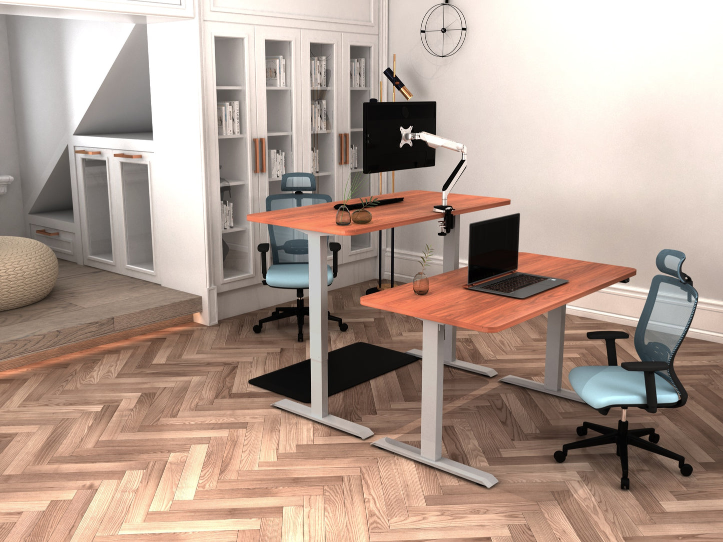 illustration of heritage desk in office space