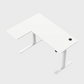 L-Shaped Ergonomic Height Adjustable Table in White