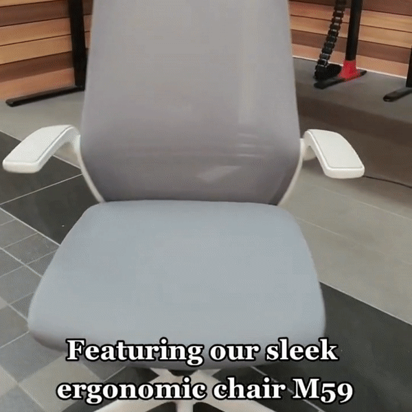 m59 ergonomic sleek chair with adjustable seat and armrest