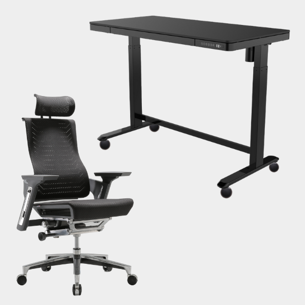 Golden Promise Height Adjustable Memory Preset Desk with Drawer, USB Charging and Child Lock