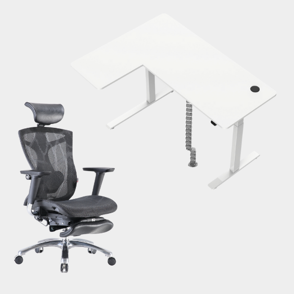 Carolina L-Shaped Height Adjustable Desk