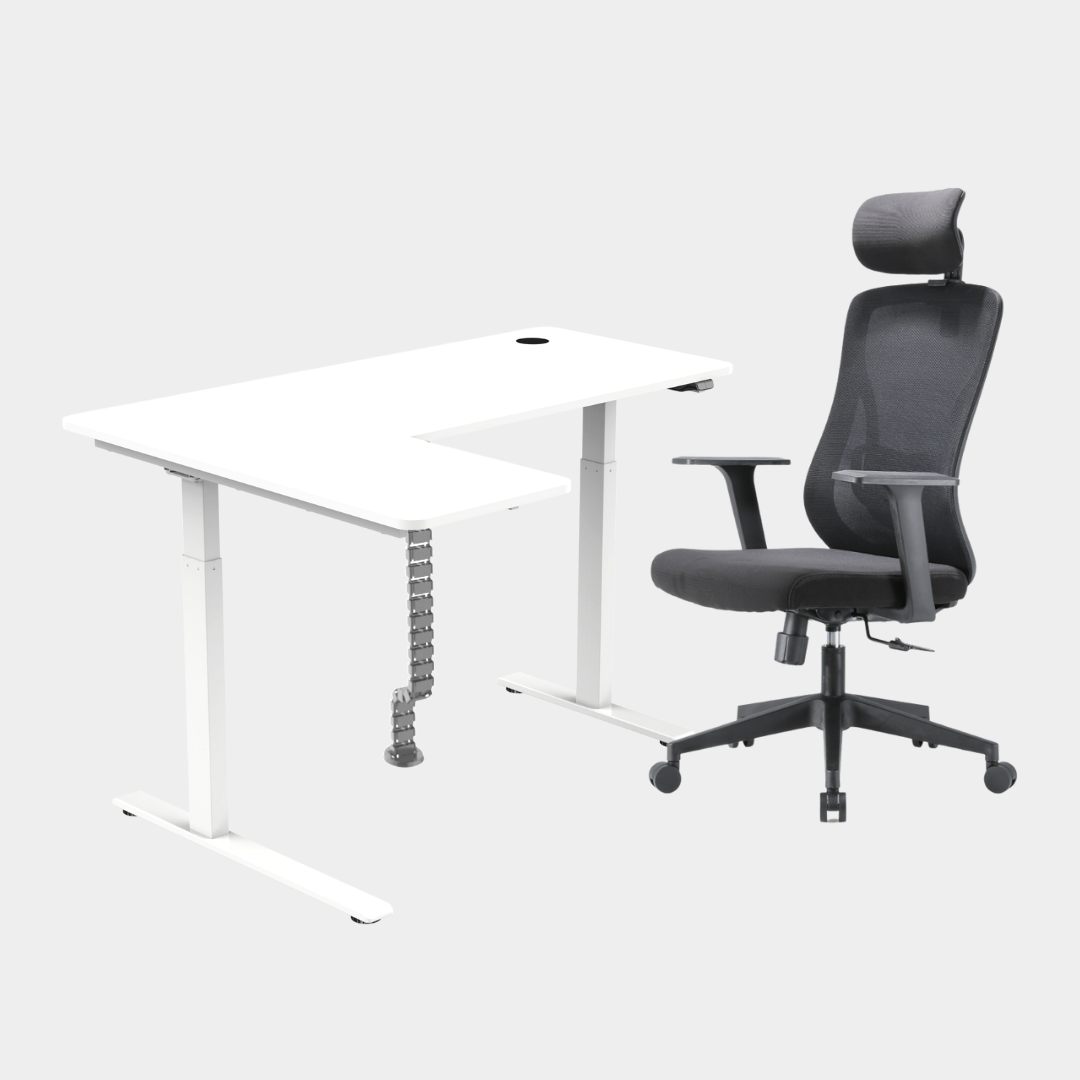 Carolina L-Shaped Height Adjustable Desk