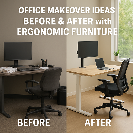 Office Makeover Ideas: Before and After with Ergonomic Furniture