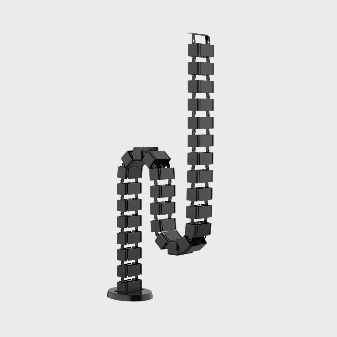 Extended Durable Plastic Cable Management Spine in Black