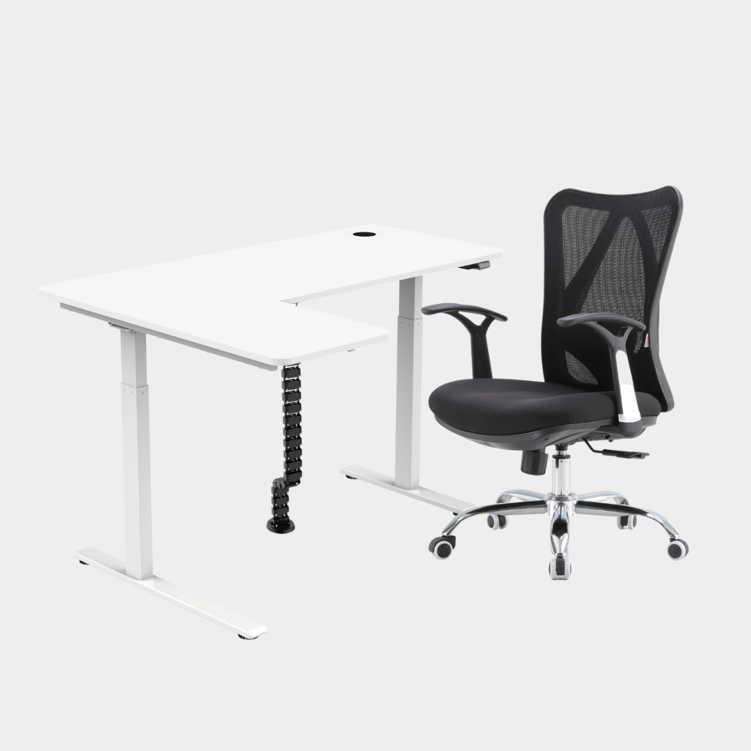 Carolina L-Shaped Height Adjustable Desk