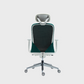 Ergonomic Fully Adjustable Office Chair with Headrest in Green