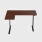 L-Shaped Ergonomic Height Adjustable Table in Dark Brown