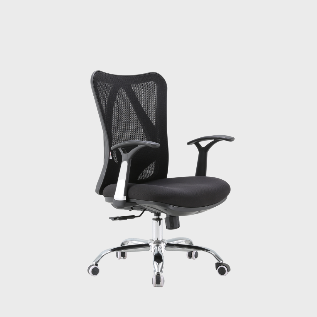 Height Adjustable Desk + Ergonomic Chair + Cable Management Spine (Bundle C)