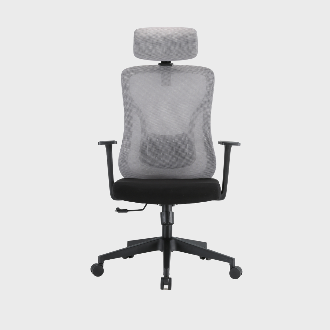 M83 Ergonomic Office Chair with Headrest Grey