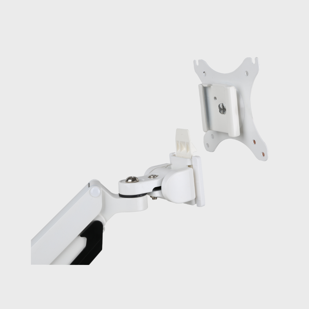 Monitor Arm Installation in White