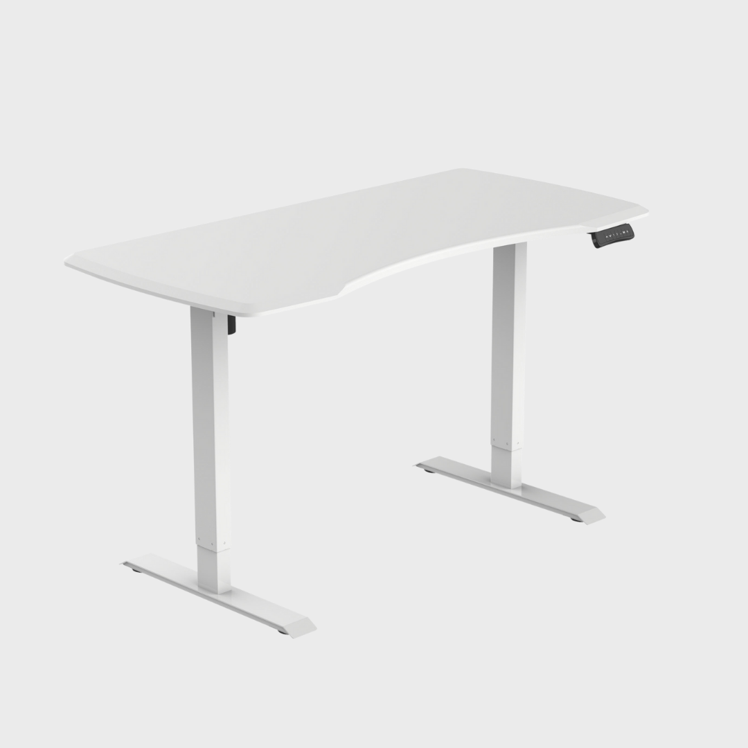 Advanced Height Adjustable Desk + Ergonomic Chair + Cable Management Spine (Bundle D)